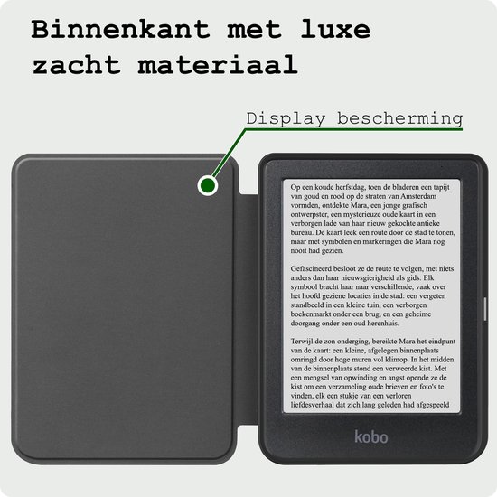 Hoes Geschikt voor Kobo Clara BW Hoesje Bookcase Cover Hoes - Hoesje Geschikt voor Kobo Clara BW Hoes Cover Case - Eenhoorn van Echt! — afbeelding 5
