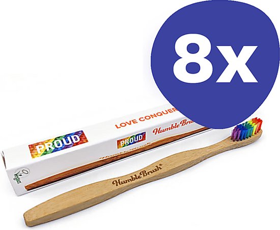 Humble Brosse à Dents Bamboe Arc-en-Ciel (8 pièces)