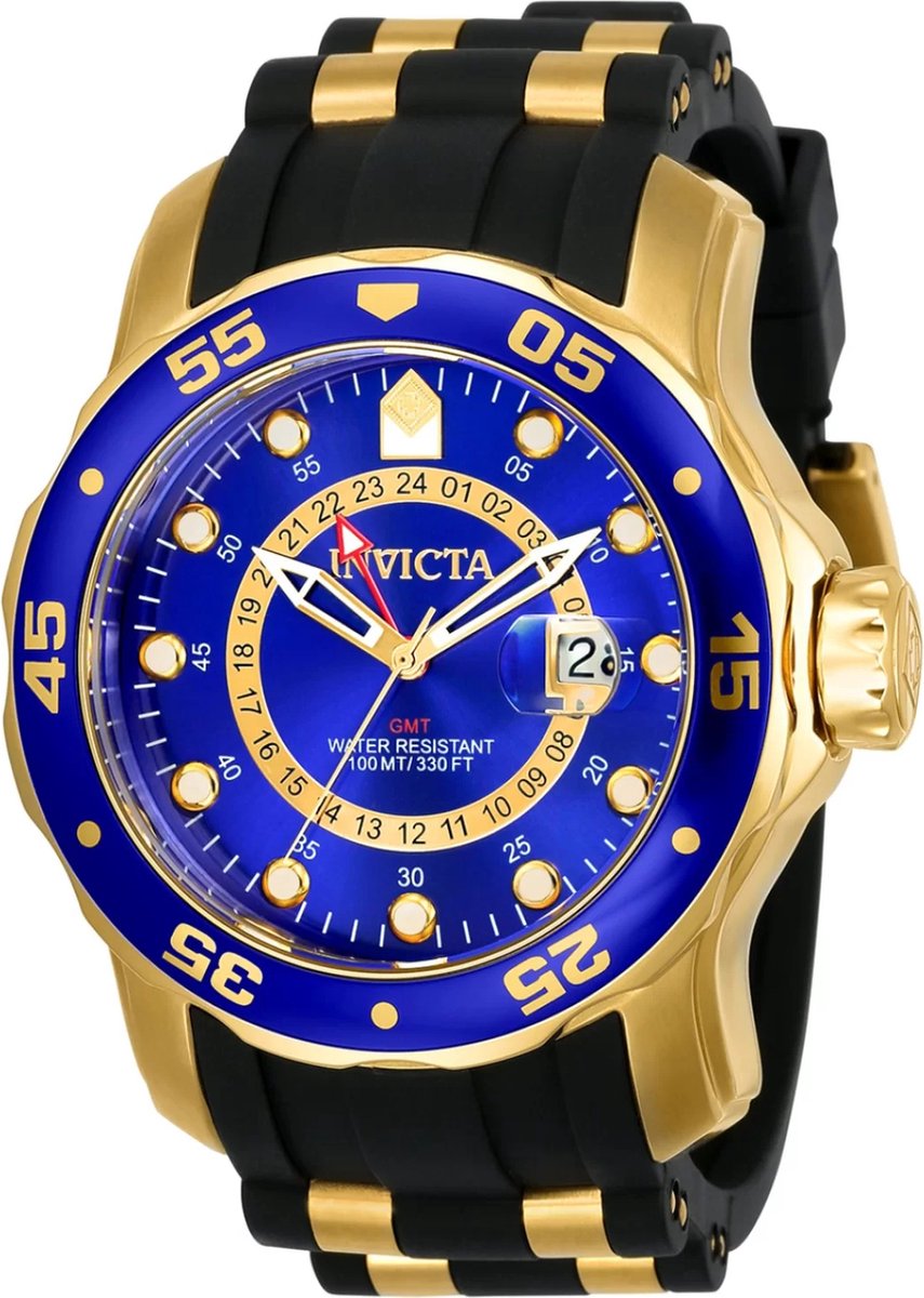 Invicta Pro Diver - SCUBA 6993 Heren Horloge - Waterdicht - Analoog - Quartz Uurwerk - Roestvrij Staal met blauwe Wijzerplaat