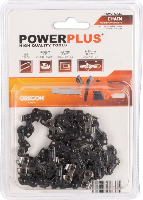 Powerplus - Dual power garden - POWDPG7052 - Ketting - 12" 300mm 45t oregon van Powerplus — afbeelding 2
