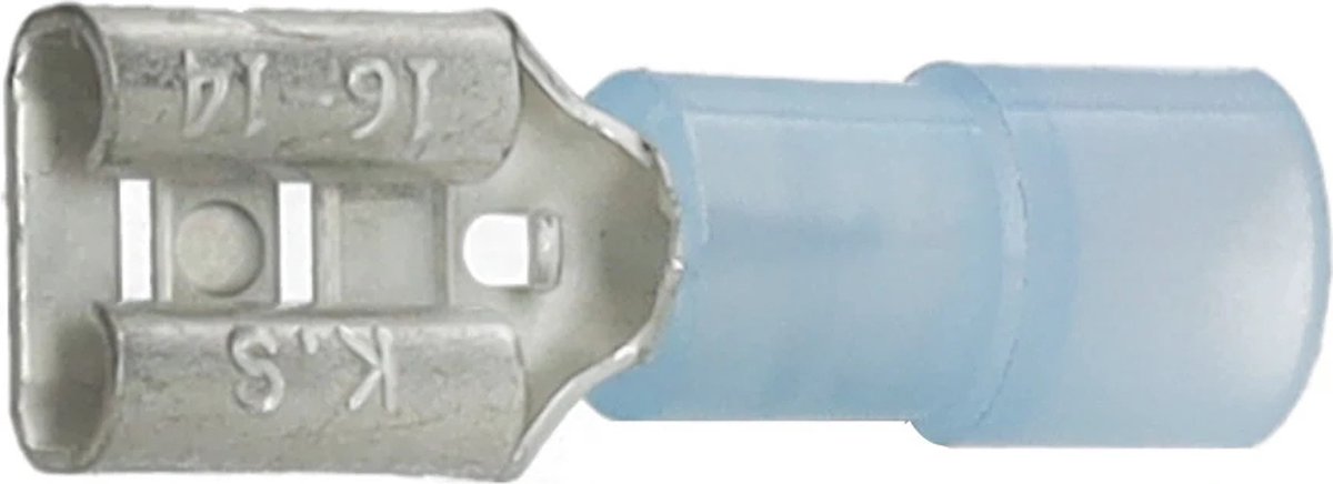 Cimco geïsoleerde vlakstekerhuls 2,8x0,8mm voor 1,5-2,5mm² - blauw per 100 stuks (180238)