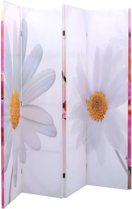 vidaXL - Kamerscherm - inklapbaar - bloem - 200x170 - cm
