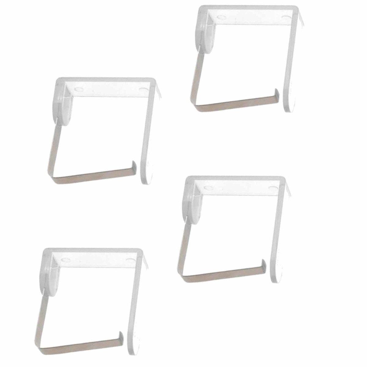 2Lif Tafelkleedklemmen - 4x st - transparant - 3 x 3 cm - kunststof - tafelzeilklemmen - tafelkleed vastzetten