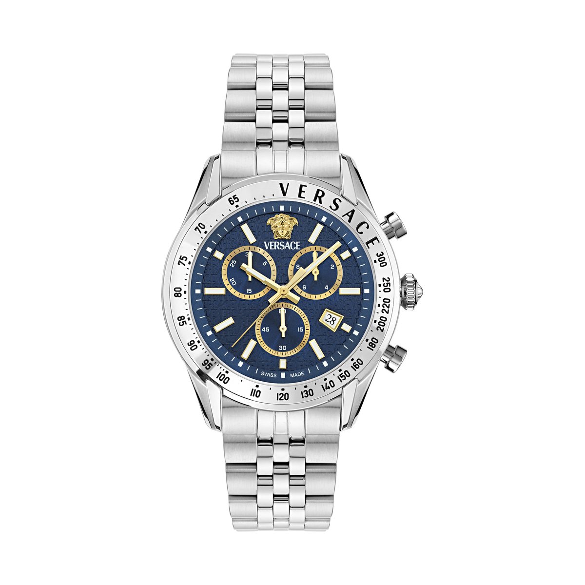 Versace Chrono Master VE8R00324 Horloge - Staal - Zilverkleurig - Ø 44 mm