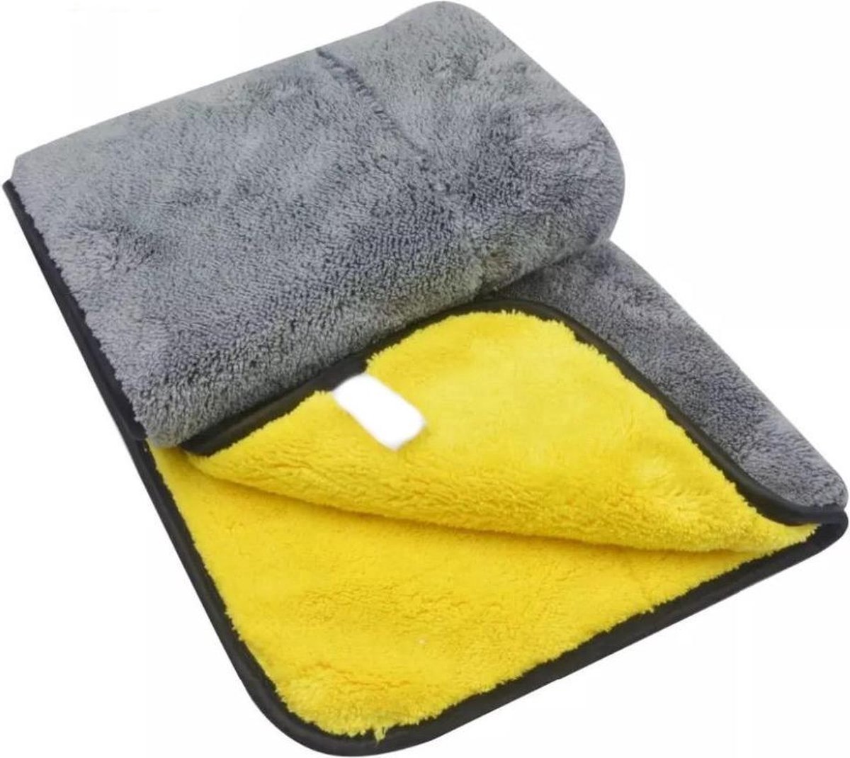 Goedkoopste Jumada's - Microvezeldoek - Geel Zwart - 40 x 40 cm - Glanzende auto - Wassen - Detailing - 1 stuk