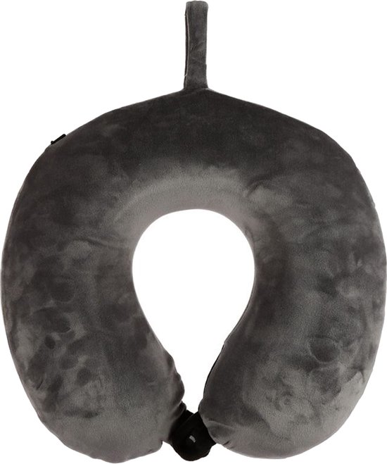 Relaxeazzz Game Over Pluche Reiskussen - Zwart/Grijs Met Memory Foam | Voor Auto & Reizen