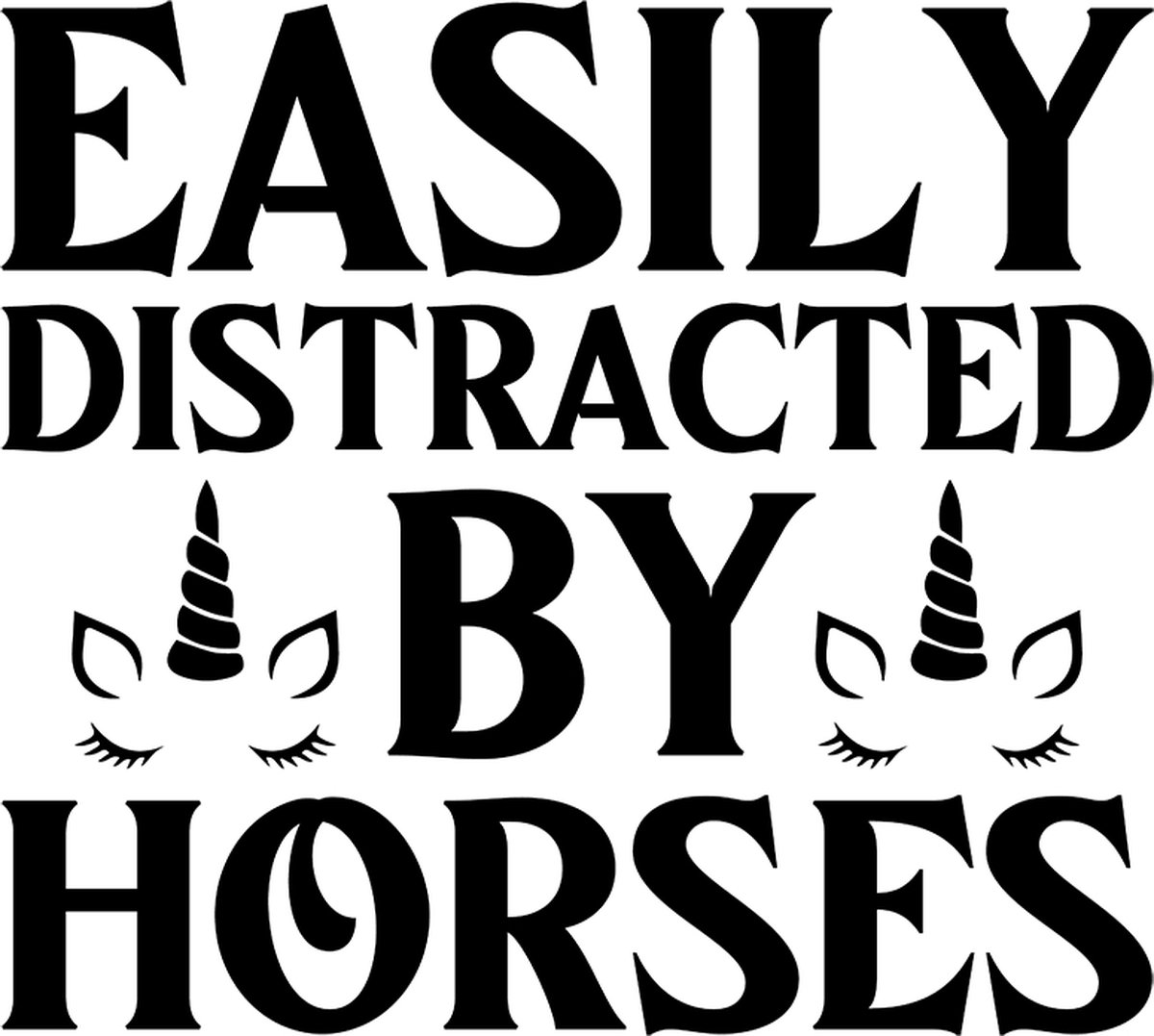Paarden sticker – Easily distracted