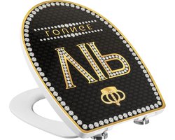 Cornat Wc-bril "VIP 2.0" Buitengewoon motief Thermoplast Quick up & Clean functie Softclosemechanisme Comfortabele montage - Toiletbril wc-deksel KSDSC109 toilet seat