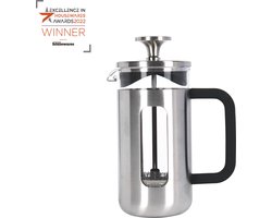 La Cafetière Pisa koffiezetapparaat van glas met roestbestendig, geborsteld stalen frame
