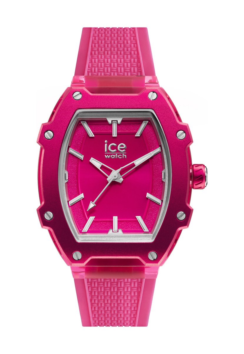 Ice-Watch - Ice boliday Flashy pink - Dames roze horloge met siliconen band - 023323 (Medium)