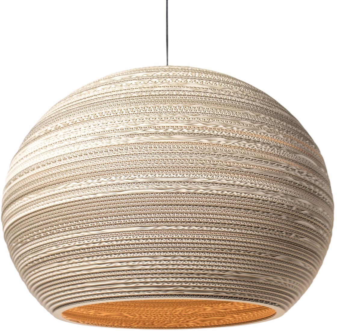 Kartonnen zernez lamp - XL kartonnen lamp - Diameter 73 cm - Kartent