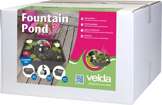 Velda Fountain Pond Square 75x75x35 cm