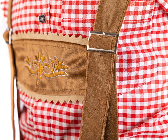 Pantalon court en cuir réglable de Premium pour homme - Vêtements Oktoberfest - Pour fêtes et carnaval - Taille M