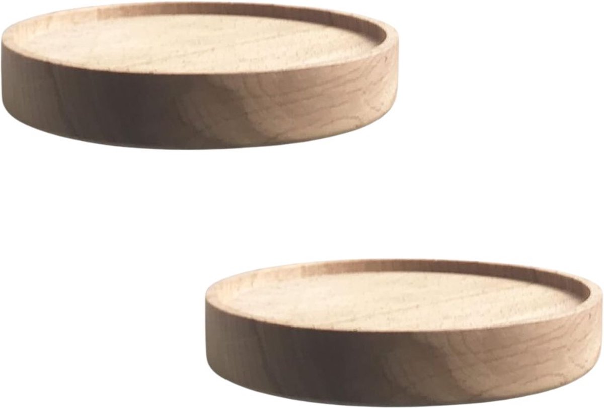 Wandplank - Houten Plank Wandmontage - Hoekrek Display Decor - Ronde Hoekplank - Organizer voor Slaapkamer Keuken Badkamer - Bruin