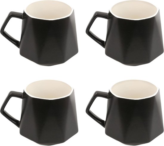COM-FOUR® 4x koffiekopje XL - grote koffiemok in tijdloos design - 500