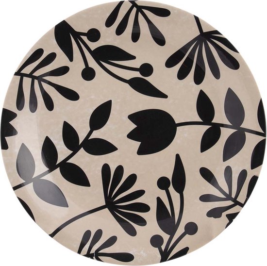 Bo-Camp - Servies - Mix & Match - 16 Stuks - Beige/Zwart van Bo-Camp — afbeelding 5