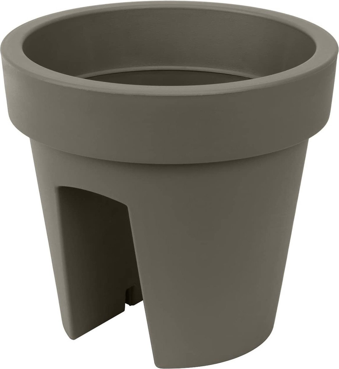 Prosperplast Balkon plantenpot/bloempot - taupe - 5 liter - kunststof - D25 x H23 cm