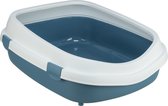 Bol.com Trixie Kattenbak Primo Met Rand Blauw / Wit - XXL 71X56X25 CM aanbieding