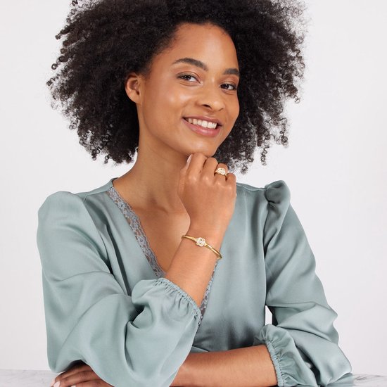 Lucardi - Bague en acier plaqué or batteur de tapis surinamais