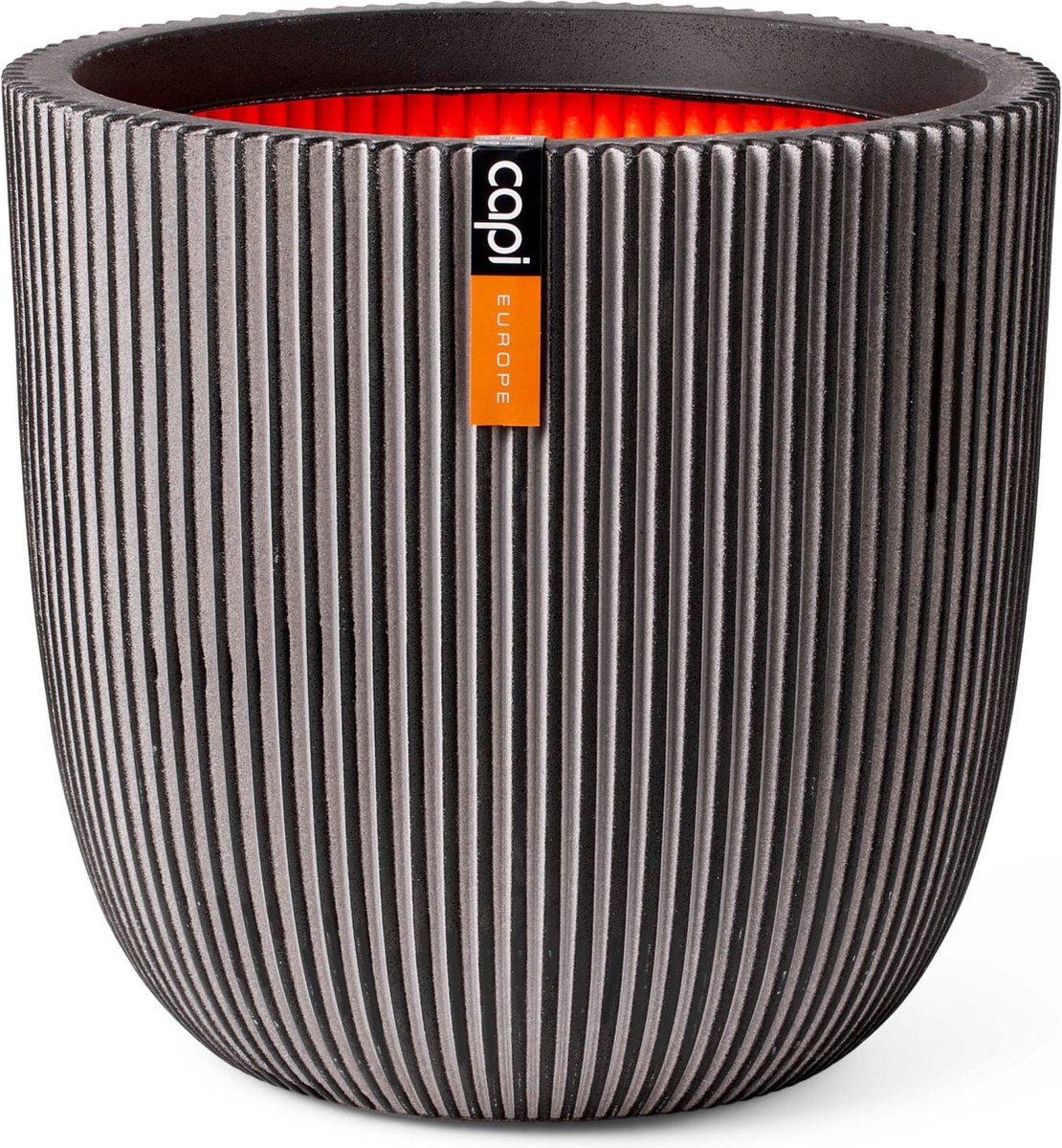 Capi Europe Pot de fleurs bol Groove NL - 54x52 - Anthracite