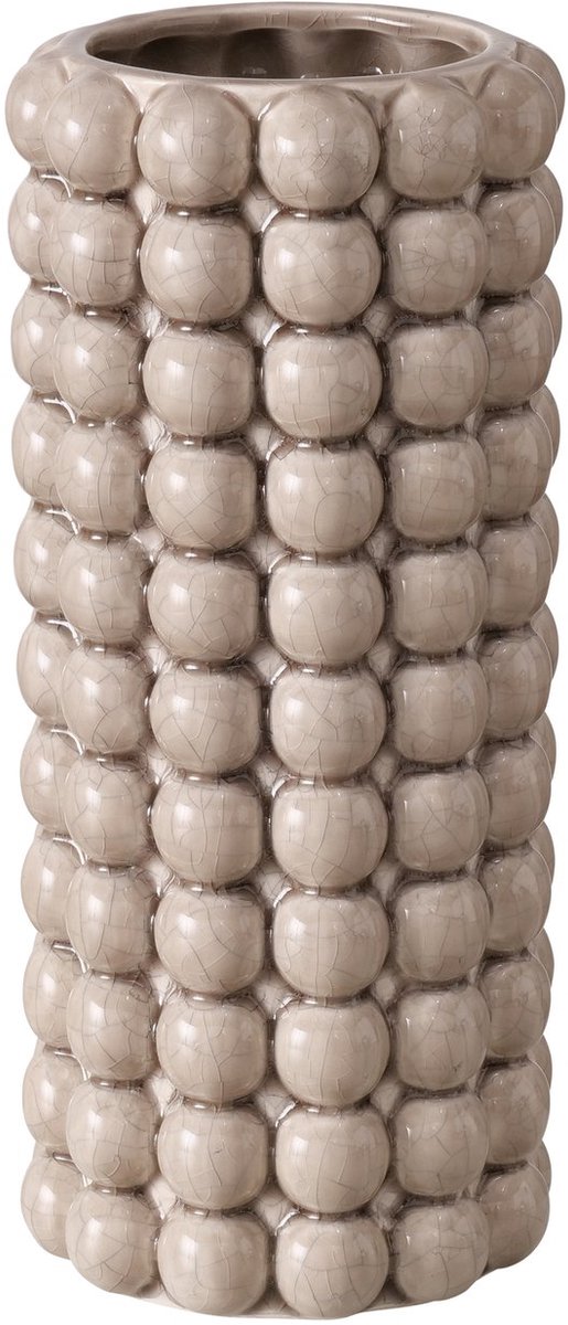 Boltze Home Vaas met bobbelstructuur Beige H25cm