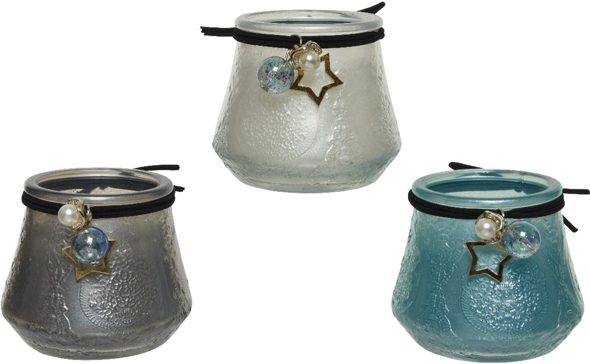 Geurkaars in glas Ø7,3x6,8cm