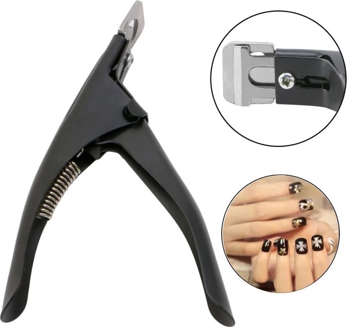 Goedkoopste Nageltip Knipper Voor Kunstnagels I Nagel Tip Cutter I Nepnagels Knippen I Met Guillotine Veer I RVS I Zwart