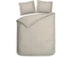 Heckettlane Diamante Dekbedovertrek - Lits-jumeaux - Katoensatijn - 240x200-220cm - Natural