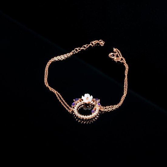 2025 Fashion Trend Rose Gold Stainless Steel Magnetic Element Ladies Bracelet Al