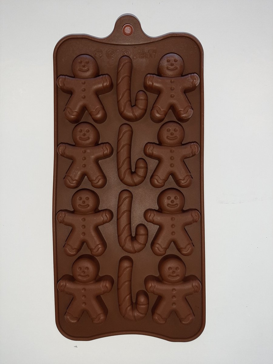 Eizook Chocolade - Fondant vorm met gingerbread mannetjes - shrek poppetjes