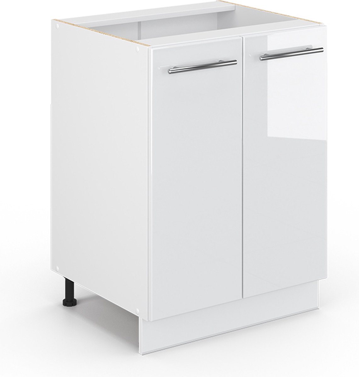 Vicco Fame-Line Keukenonderkast – 60 cm, WB Antraciet Wit Hoogglans