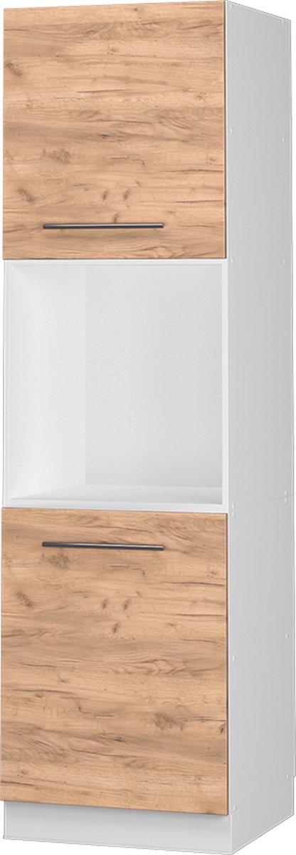 Vicco Fame-Line Ovenombouwkast – 60 cm met open kast Krachtige eik goud Goudkleurig Eiken/Wit