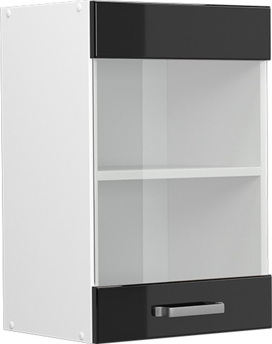 Glazen keukenkast R-Line Antraciet Hoogglans 40 cm Vicco | Antraciet