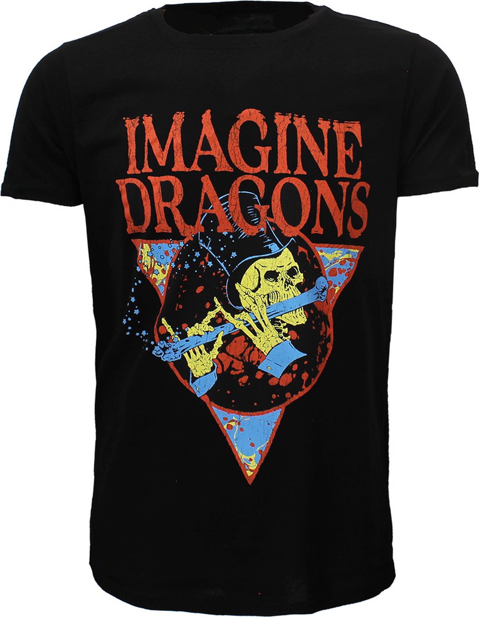 Imagine Dragons Bones Flute Skeleton T-Shirt - Officiële Merchandise - XXL