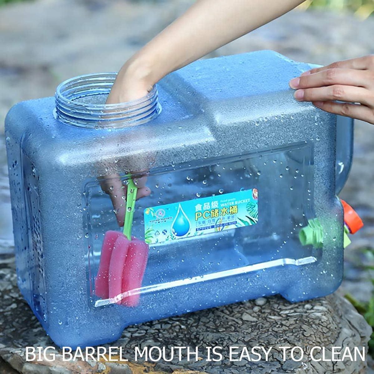 Opvouwbaar Waterreservoir, BPA-vrij, Waterjerrycan Met Kraan, Opvouwbaar, Draagbare Waterfles Met Handgreep Voor Outdoor Caravan Camping Wandelen Reizen Grillen Noodoverleving