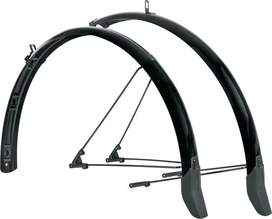 Paar SKS Bluemels Cable Line Spatborden 28'' I 55 mm Zwart