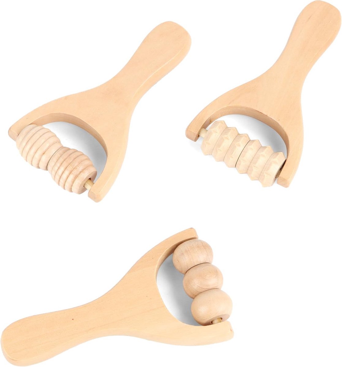 Goedkoopste Lexium Maderotherapie set - Madero - Massage roller - Houttherapie - Anti-cellulitis - Maderotherapie set massage - Massage hout