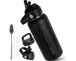 Roestvrijstalen drinkfles waterfles 09 l hoge capaciteit met goede isolerende werking voor fiets camping yoga gym softair - 100 ml