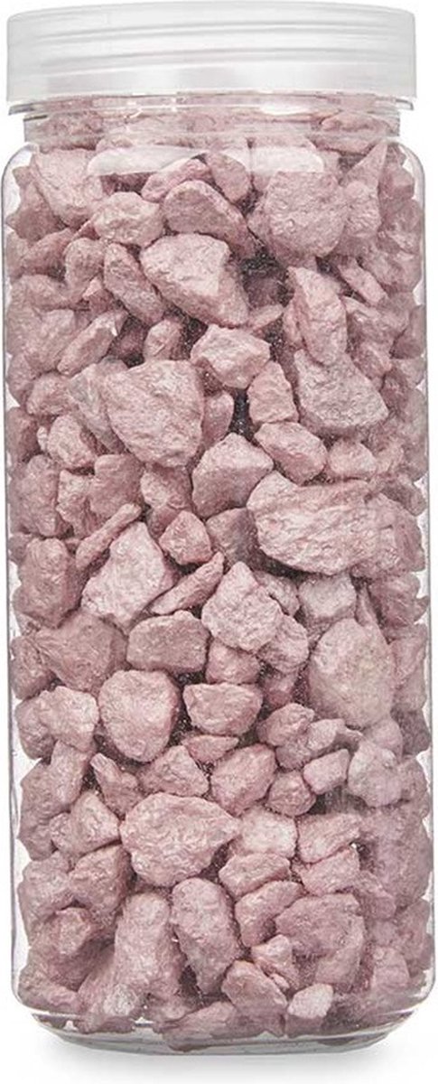 Giftdecor decoratie stenen/steentjes/kiezels - lichtroze - 10-20 mm steentjes - potje 700 gram - Aquarium en vazen vulling