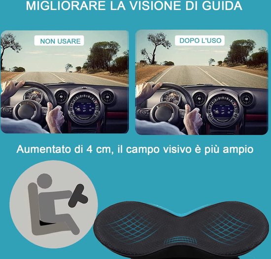 Coussin de siège de voiture universel, coussin en mousse à mémoire de forme pour soutien du dos, lavable et respirant, noir