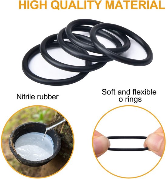 sourcing map O-ring 5 mm OD 3 mm ID 1 mm breedte metrisch nitril rubber afdichting pak van 50