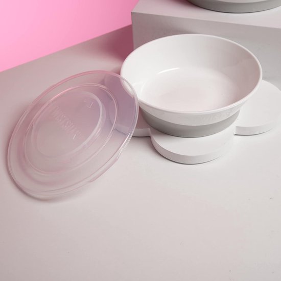 Twistshake Baby Servies Set Mini - Zuigplaat + Placemat 31x17cm Lichtgrijs 6M+