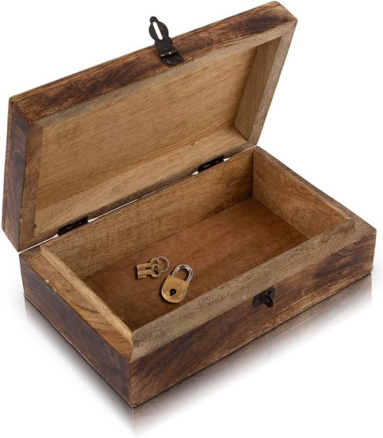 Houten speelkaarten doos 17cm x 12cm x 6cm paulownia