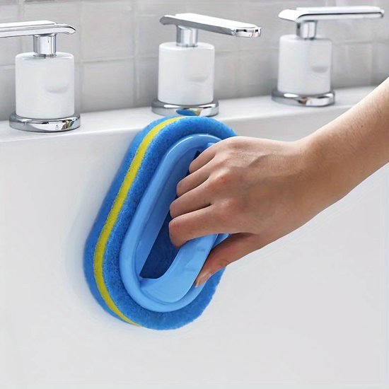 10 pk Heavy Duty Sponsschuursponsje met vingergreep | Sponzen Afwassen | Schuurspons | Keukenspons | Schotel Spons | Reinigingssponzen | Afwasspons voor keuken en badkamer SOL Sticker