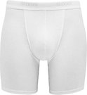 Wit katoenen boxershort voor heren met een grijze Sloggi-band.