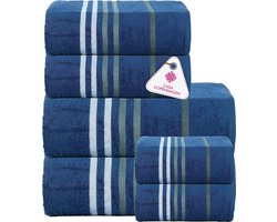 handdoekenset, ontworpen in Denemarken, 525 g/m², hotel en spa, keuken en badkamer, Egyptisch katoen, 6-delig, incl. 2 badhanddoeken, 2 handdoeken, 2 washandjes