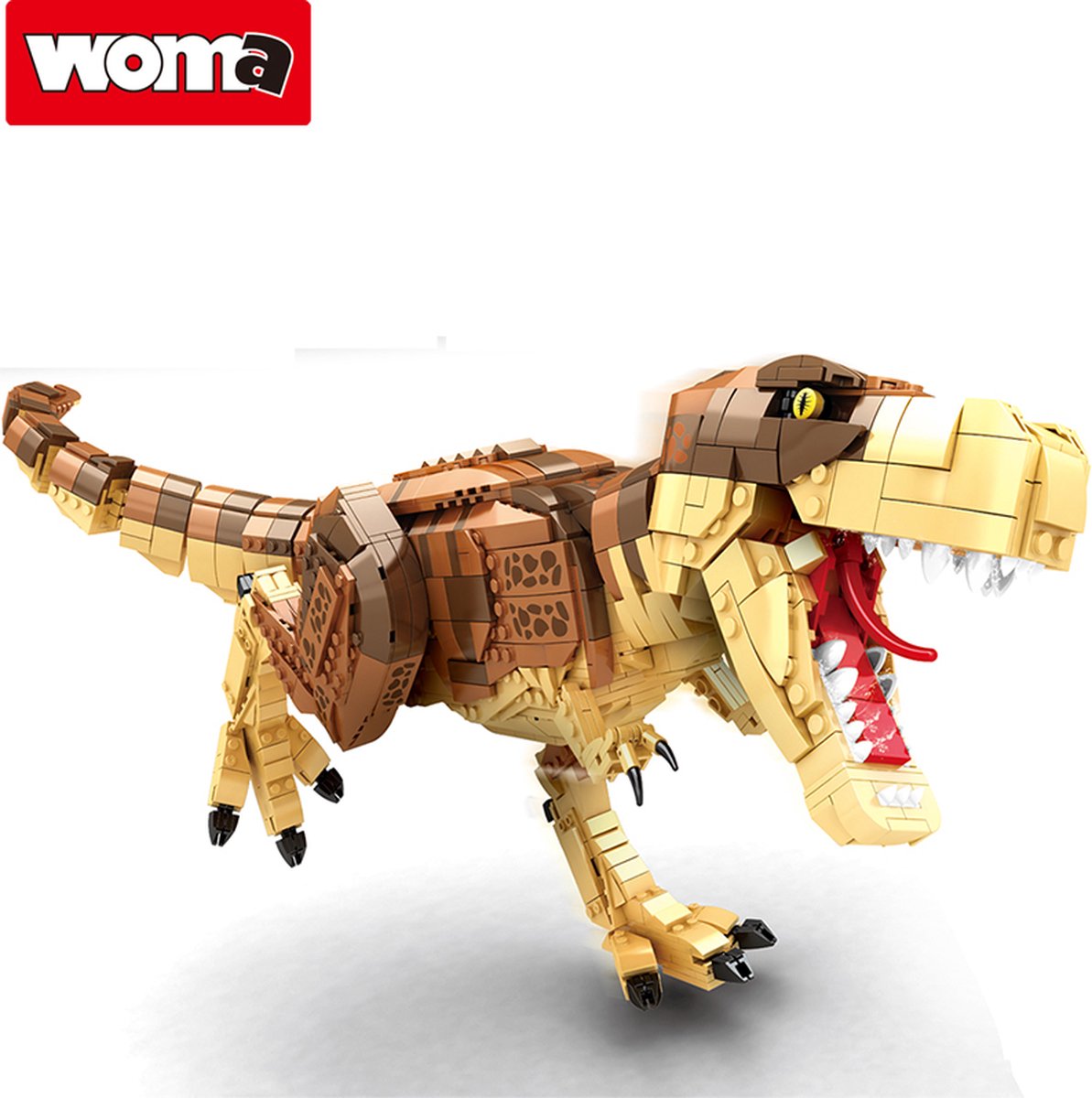 Woma Tyrannosaurus bouwset Dinosaur bouwset Bouwpakket Bouwblokken Bouwset 3D puzzel Mini blokjes Compatibel met Lego bouwstenen 1606 Stuks