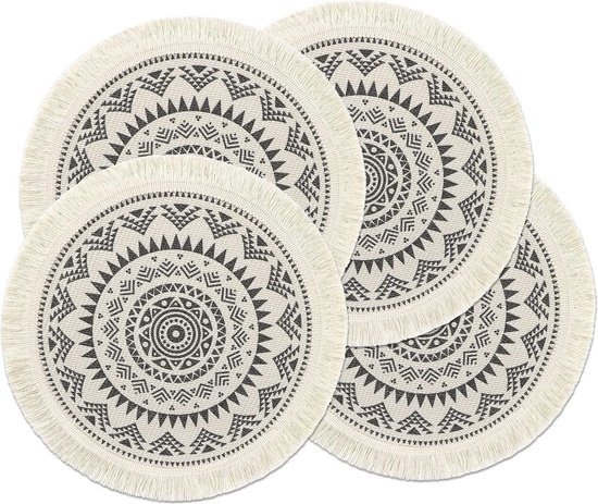 Tiger Pvc Geweven Placemats 4 Stuks - Hittebestendige