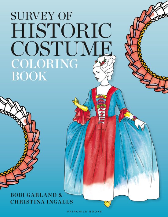 Survey of Historic Costume Coloring Book - cover