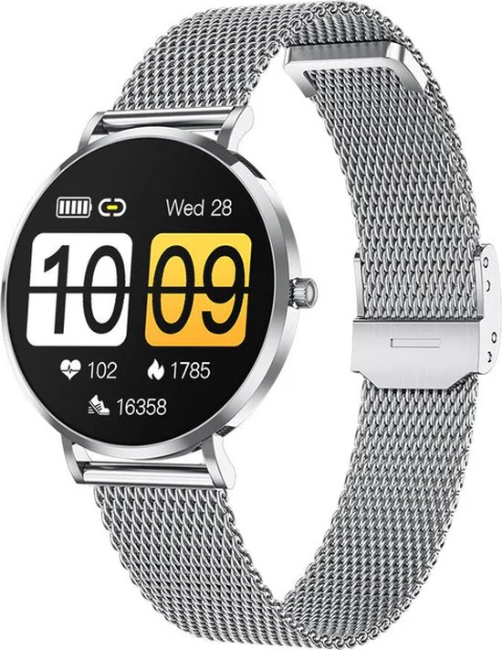 Valante OptiFit Smartwatch Smartwatch Dames Zilver staal 40 mm Hartslagmeter . bol